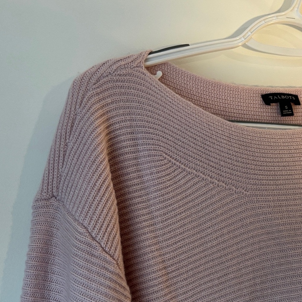 Talbots Light Pink Ribbed Knit Top - Picture 7 of 12